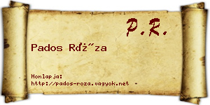 Pados Róza névjegykártya